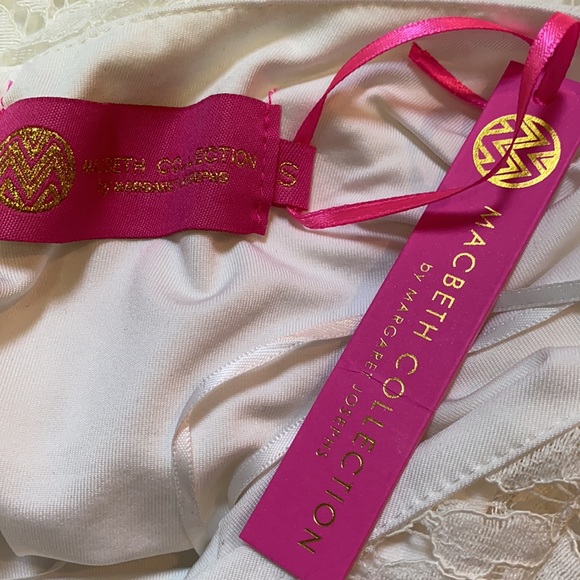 Macbeth Collection White Lace Halter Dress - S - Picture 4 of 5